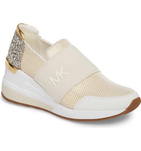 michael kors sneakers gold glitter|Michael Kors glitter slip on.